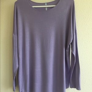 Lilac purple long sleeve blouse